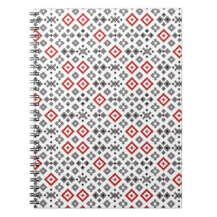 Carnet Motif de point de croix folklorique sans couture