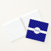 Carnet Motif de point de Polka bleu marine (Intérieur)
