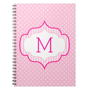 Carnet Motif de point fait sur commande rose Girly de