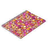 Carnet Motif de point violet de polka (Côté gauche)