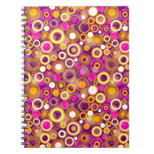 Carnet Motif de point violet de polka