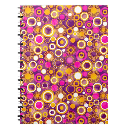Carnet Motif de point violet de polka (Devant)