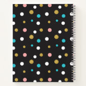 Carnet Motif de points colorés aléatoires (Dos)