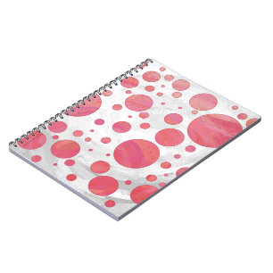 Carnet Motif de points en spirale de saumon