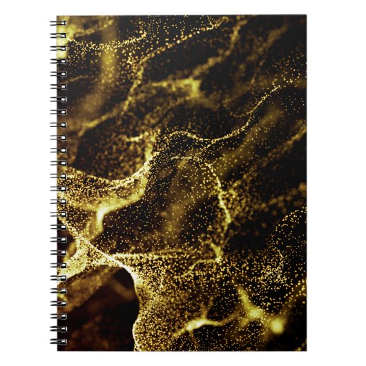 Carnet Motif de points futuristes. Explosion d'onde tordu (Devant)