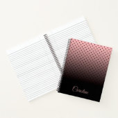 Carnet Motif de points noirs et Roses (Intérieur)