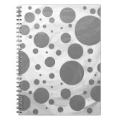 Carnet Motif de points Polka gris ardoise (Devant)