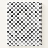 Carnet Motif de points Polka monochrome (points noirs et (Dos)