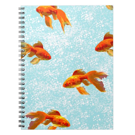 Carnet motif de poisson d'or (Devant)