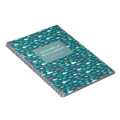Carnet Motif de poisson vert mignon (Côté Droit)