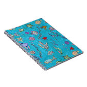 Carnet Motif de poissons de turquoise (Côté Droit)