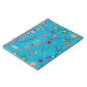 Carnet Motif de poissons de turquoise (Côté gauche)