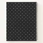 Carnet motif de polka gris (Dos)