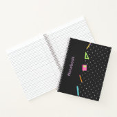Carnet motif de polka gris (Intérieur)