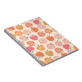 Carnet Motif de pomme rose et orange mignon (Côté Droit)