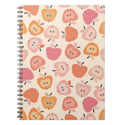 Carnet Motif de pomme rose et orange mignon (Devant)