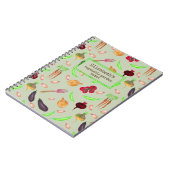 Carnet motif de potager personnalisé (Côté gauche)