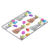 Carnet Motif de pots de fleurs (Côté gauche)
