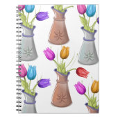 Carnet Motif de pots de fleurs (Devant)