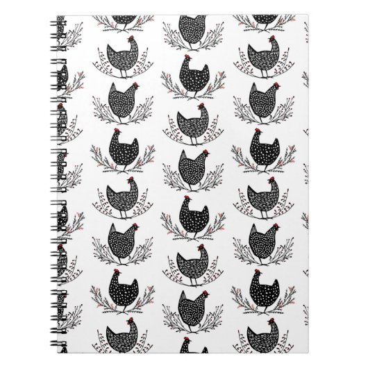 Carnet Motif de poulet sans soudure (Devant)