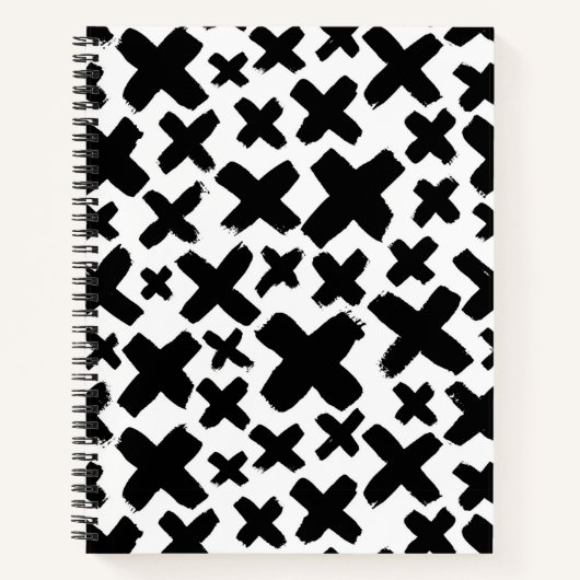 Carnet Motif de projection de peinture noire (Devant)