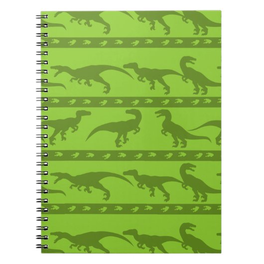 Carnet Motif de Raptor Vert (Devant)