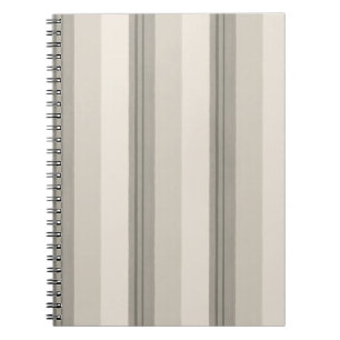 Carnet Motif de rayure picturale en Greige doux intempore