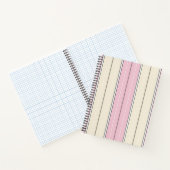 Carnet Motif de rayure verticale à couleur douce Design (Intérieur)