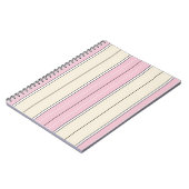 Carnet Motif de rayure verticale à couleur douce Design (Côté gauche)