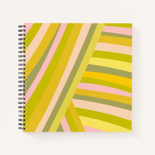 Carnet Motif de rayures Citrus modernes (Devant)