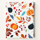 Carnet Motif de récolte d'automne amusant (Dos)