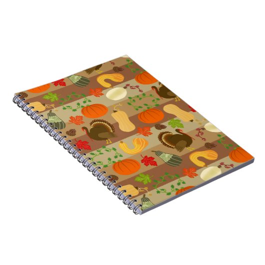 Carnet Motif de récolte d'automne de courge de la Turquie (Côté Droit)