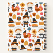 Carnet Motif de récolte de pèlerins d'action de grâce (Dos)