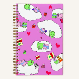 Carnet Motif de rendez-vous de grenouille rose mignonne