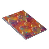 Carnet Motif de répétition de nuage cosmique orange (Côté Droit)