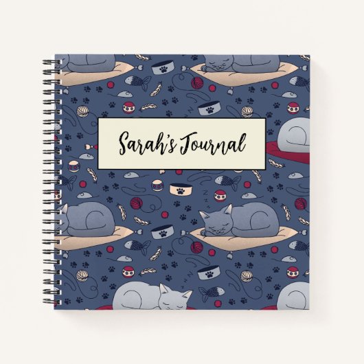 Carnet Motif de rêve de chats doux et confortable (Devant)