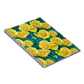 Carnet Motif de Rose d'aquarelle jaune (Côté Droit)