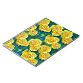 Carnet Motif de Rose d'aquarelle jaune (Côté gauche)