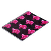 Carnet Motif De Rose Rose Chaud Et Noir, (Côté gauche)