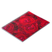 Carnet Motif de roses rouges profondes (Côté gauche)