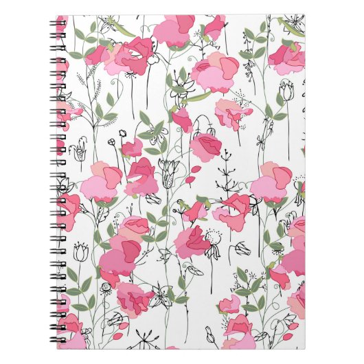 Carnet Motif de saison sans couture avec pois doux. Sans (Devant)