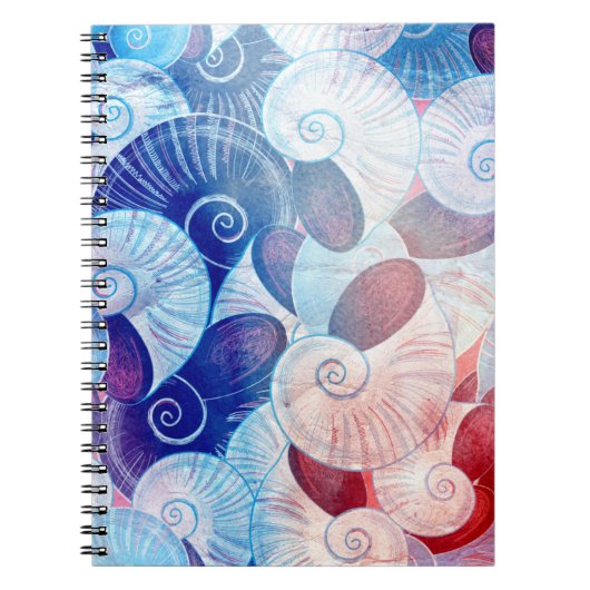 Carnet Motif de scène de coquillages (Devant)