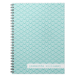 Carnet Motif de Seigaiha de Japonais d'Aqua