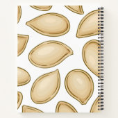 Carnet motif de semences citrouille (Dos)