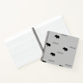 Carnet motif de silhouette rhinocéros (Intérieur)