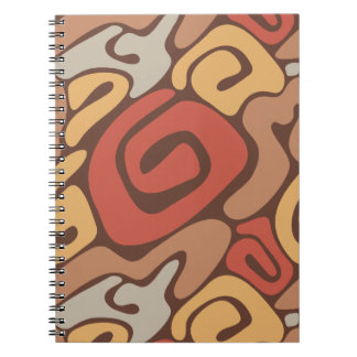 Carnet Motif de spirale chaude en cuivré et brun clair
