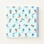 Carnet Motif de sports d'hiver (Dos)
