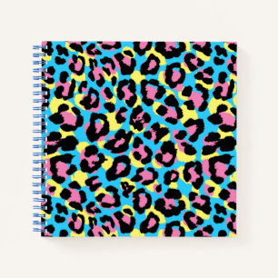 Carnet Motif de Spots Neon Leopard