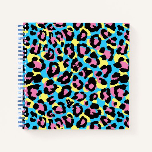 Carnet Motif de Spots Neon Leopard (Devant)