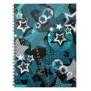 Carnet Motif de star grunge, décoration ludique pour enfa